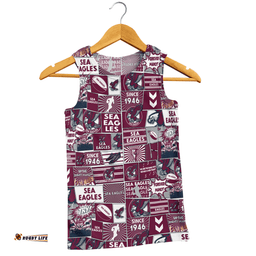Amazing Aussie Manly Warringah Sea Eagles Team Of Us Die Hard Fan Supporters Comic Style Men Tank Top