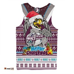 Amazing Aussie Manly Warringah Sea Eagles Christmas Custom Manly Santa Aussie Big Things Men Tank Top
