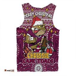 Amazing Aussie Queensland Cane Toads Christmas Custom Christmas Knit Patterns Vintage Jersey Ugly Men Tank Top
