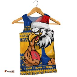 Amazing Aussie West Coast Eagles Merry Christmas Down Under Footy Power Style Men Tank Top