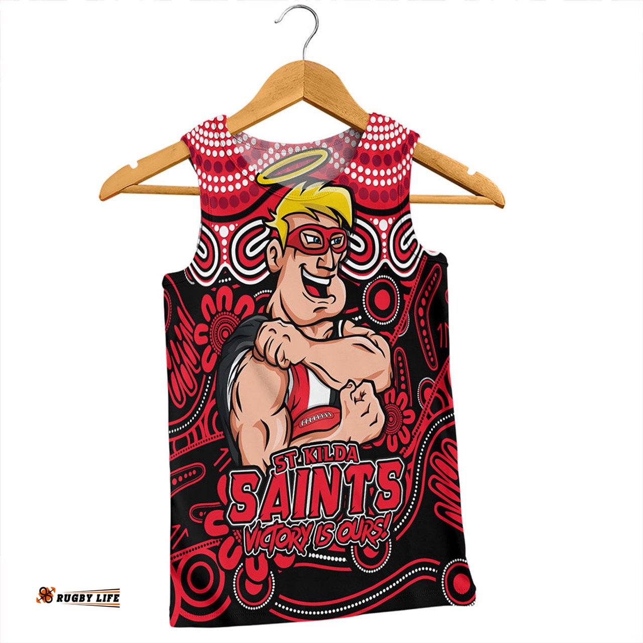 Amazing Aussie St Kilda Aboriginal Inspired Tough Fan Football For Life Men Tank Top