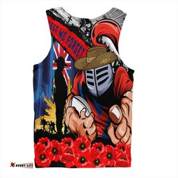 Amazing Aussie Newcastle Knights United In Spirit Anzac Day Tribute Men Tank Top