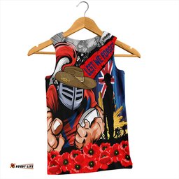 Amazing Aussie Newcastle Knights United In Spirit Anzac Day Tribute Men Tank Top