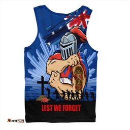 Amazing Aussie Newcastle Knights Fearless ANZAC Defender Men Tank Top