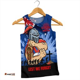 Amazing Aussie Newcastle Knights Fearless ANZAC Defender Men Tank Top