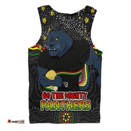 Amazing Aussie Penrith Panthers Custom Custom With Aboriginal Inspired Style Of Dot Painting Patterns Men Tank Top