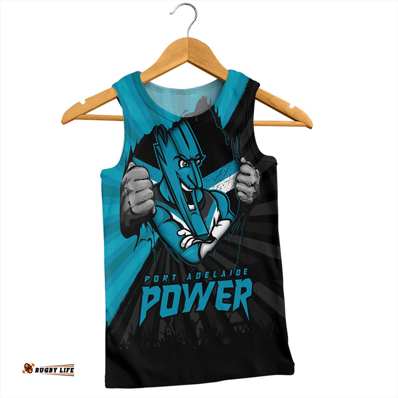 Amazing Aussie Port Adelaide Breaking Through Fan Design Men Tank Top