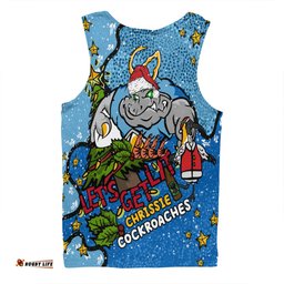 Amazing Aussie New South Wales Cockroaches Christmas Custom Let's Get Lit Chrisse Pressie Men Tank Top