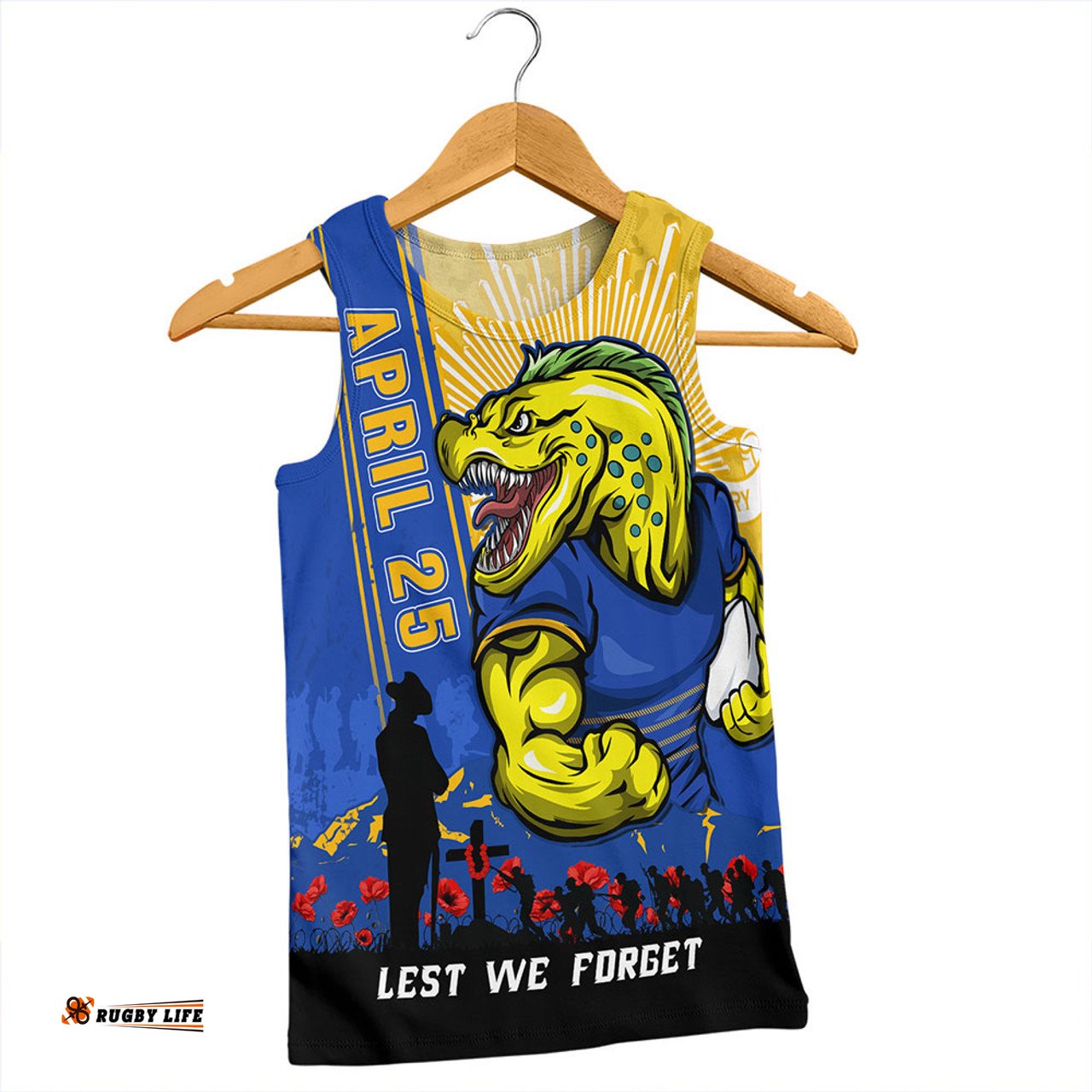 Amazing Aussie Parramatta Eels Anzac Day Lest We Forget Strong Fighting Spirit Men Tank Top