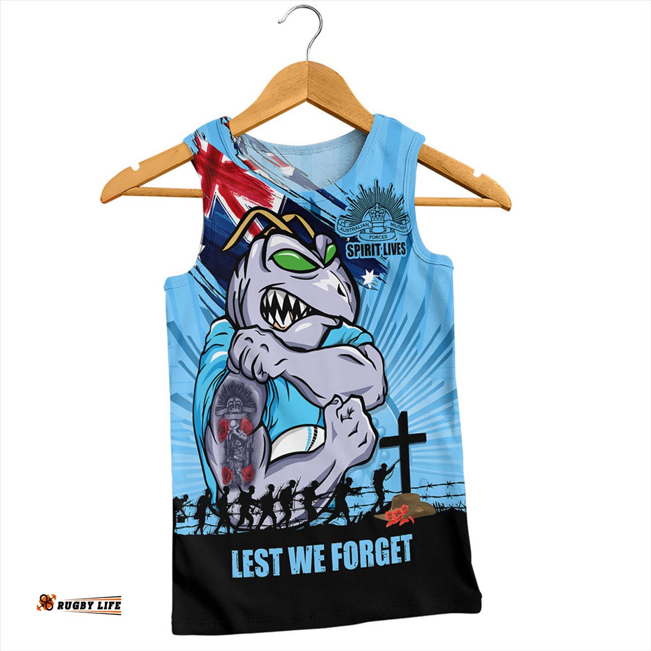 Amazing Aussie New South Wales Blues Fearless ANZAC Defender Men Tank Top