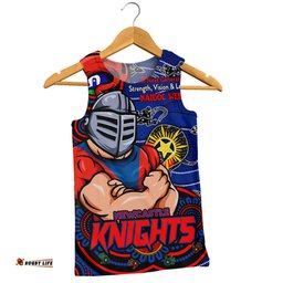 Amazing Aussie Newcastle Knights Spirit Of NAIDOC Series Men Tank Top