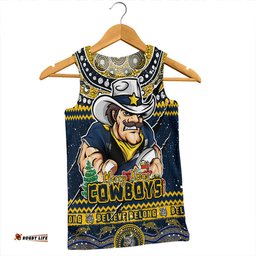 Amazing Aussie North Queensland Cowboys Aboriginal Xmas Special Ugly Christmas Style Men Tank Top