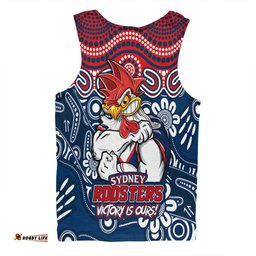 Amazing Aussie Sydney Roosters Aboriginal Inspired Tough Fan Rugby For Life Men Tank Top