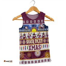 Amazing Aussie Manly Warringah Sea Eagles Christmas Aboriginal Custom Indigenous Knitted Ugly Xmas Style Men Tank Top