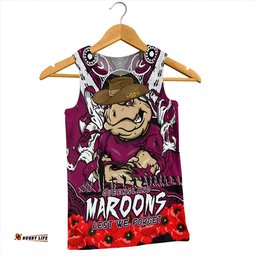 Amazing Aussie Queensland Maroons Ripped Legacy Of The Game The ANZAC Spirit Lives On Men Tank Top