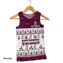 Amazing Aussie Manly Warringah Sea Eagles Christmas Custom Special Ugly Christmas Men Tank Top