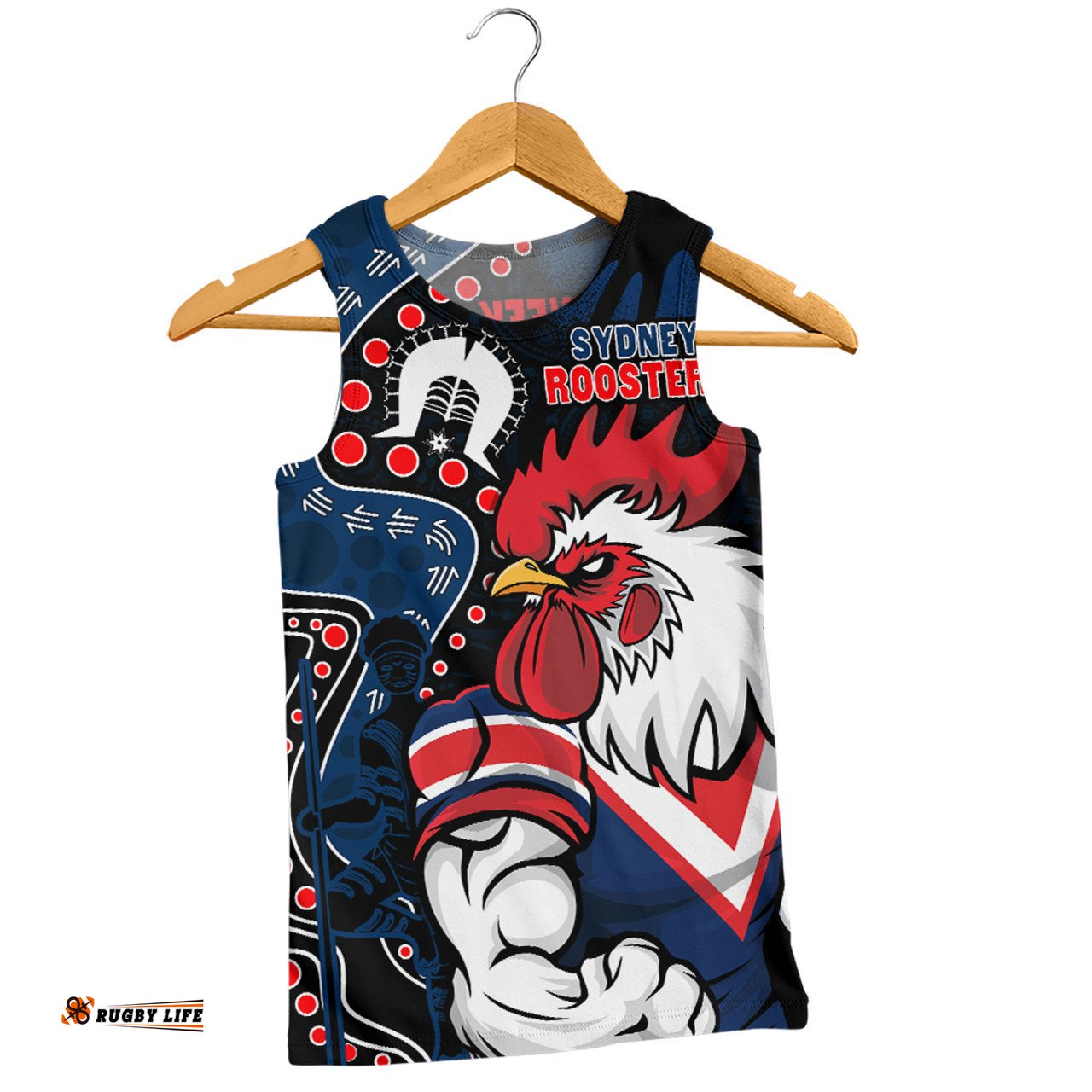 Amazing Aussie Sydney Roosters NAIDOC Indigenous Warrior Spirit Men Tank Top