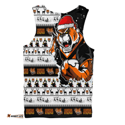 Amazing Aussie Wests Tigers Merry Ugly Christmas Our Beloved Team Scratch Style Men Tank Top
