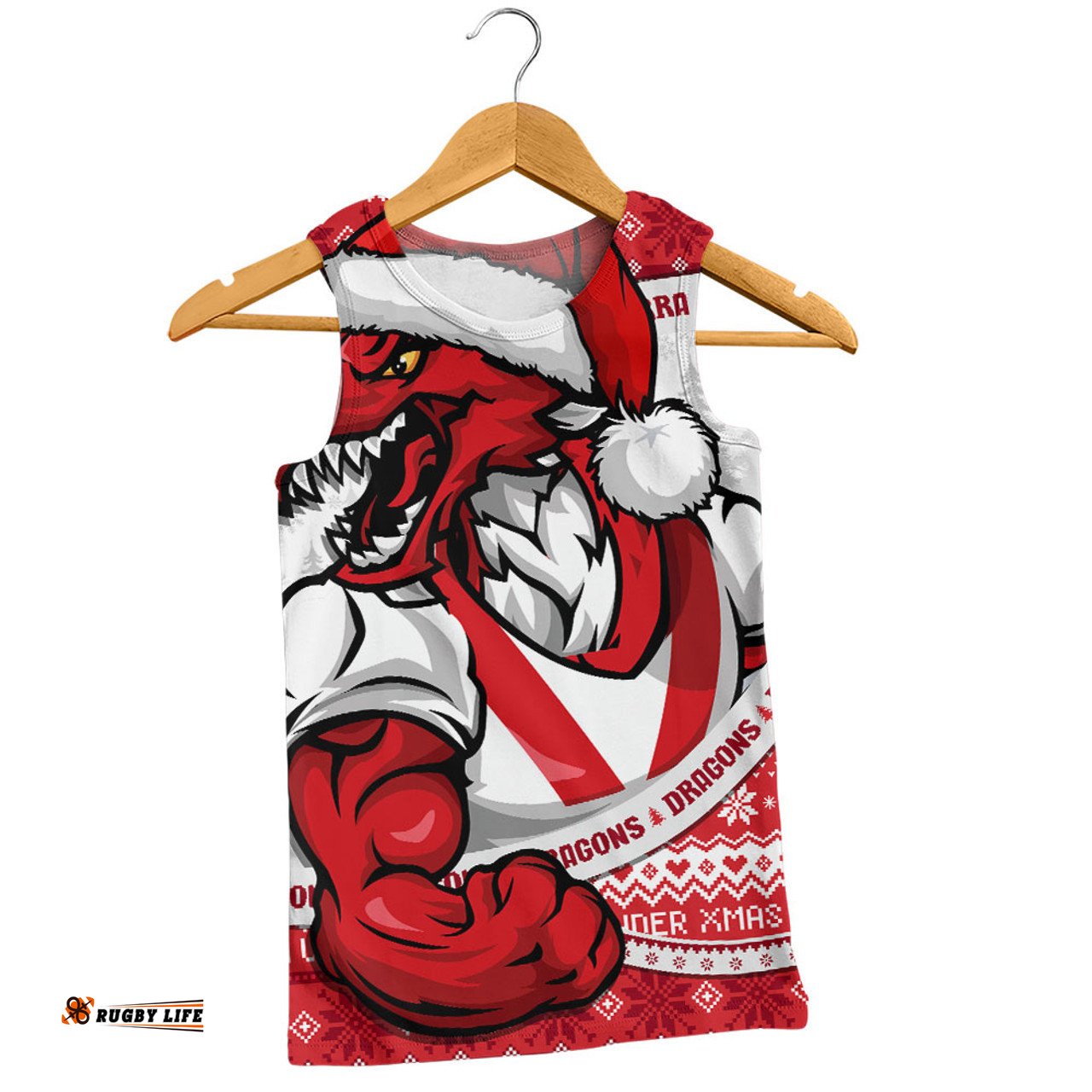 Amazing Aussie St. George Illawarra Dragons Ugly Knit Style For Christmas Game Fans Men Tank Top