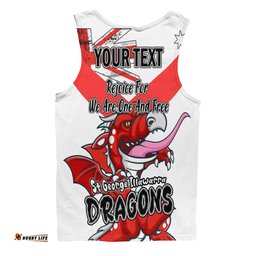 Amazing Aussie St. George Illawarra Dragons Happy Australia Day We Are One And Free Men Tank Top