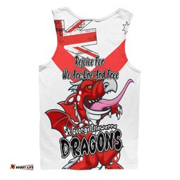 Amazing Aussie St. George Illawarra Dragons Happy Australia Day We Are One And Free Men Tank Top