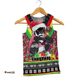 Amazing Aussie Penrith Panthers Christmas Custom Penrith Panthers Santa Aussie Big Things Christmas Men Tank Top