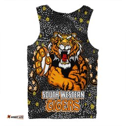 Amazing Aussie Wests Tigers Custom Team With Dot And Star Patterns For Tough Fan Men Tank Top