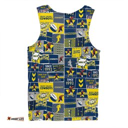Amazing Aussie North Queensland Cowboys Team Of Us Die Hard Fan Supporters Comic Style Men Tank Top