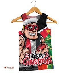 Amazing Aussie St Kilda Santa Scoring Touchdown On Christmas Game Day Men Tank Top