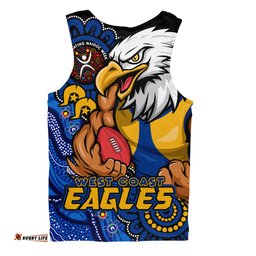 Amazing Aussie West Coast Eagles Power Through Generations NAIDOC Edition Men Tank Top