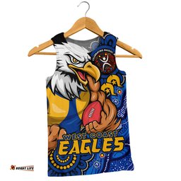 Amazing Aussie West Coast Eagles Power Through Generations NAIDOC Edition Men Tank Top