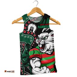 Amazing Aussie South Sydney Rabbitohs NAIDOC Indigenous Warrior Spirit Men Tank Top