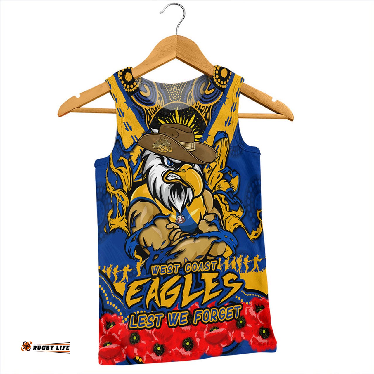 Amazing Aussie West Coast Eagles Ripped Legacy Of The Game The ANZAC Spirit Lives On Men Tank Top