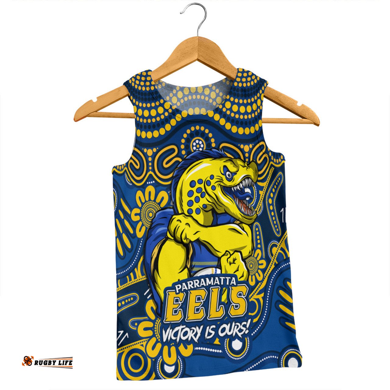 Amazing Aussie Parramatta Eels Aboriginal Inspired Tough Fan Rugby For Life Men Tank Top