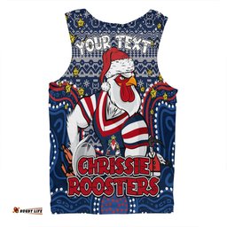 Amazing Aussie Sydney Roosters Christmas Custom Christmas Knit Patterns Vintage Jersey Ugly Men Tank Top