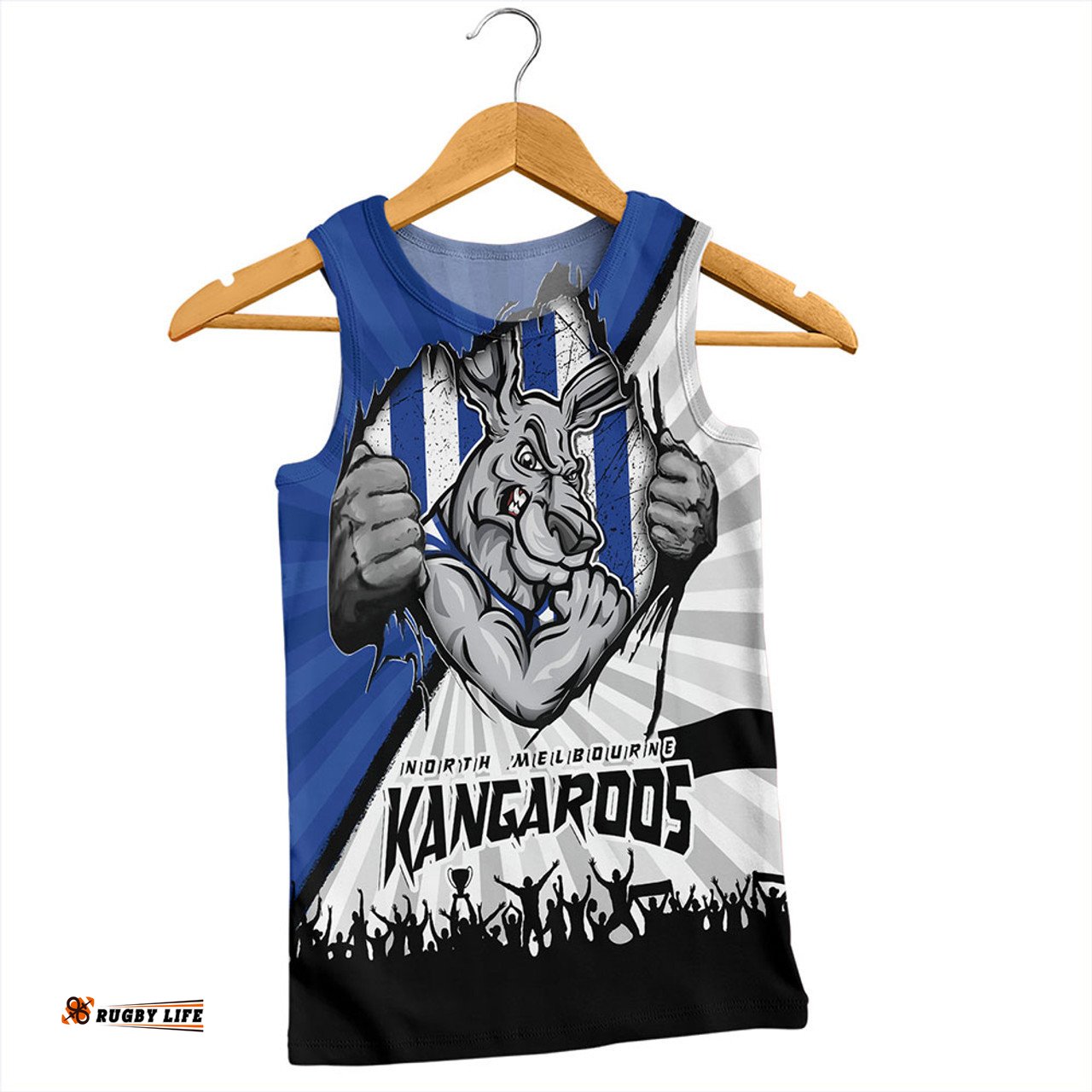 Amazing Aussie North Melbourne Breaking Through Fan Design Men Tank Top