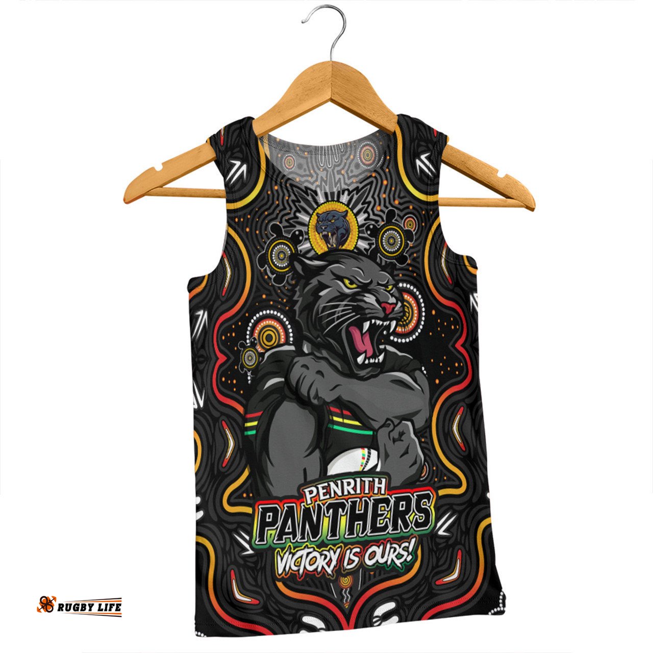 Amazing Aussie Penrith Panthers Aboriginal Pattern Inspired Victory Is Ours Men Tank Top