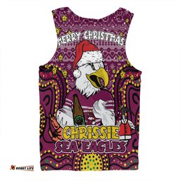 Amazing Aussie Manly Warringah Sea Eagles Christmas Custom Christmas Knit Patterns Vintage Jersey Ugly Men Tank Top