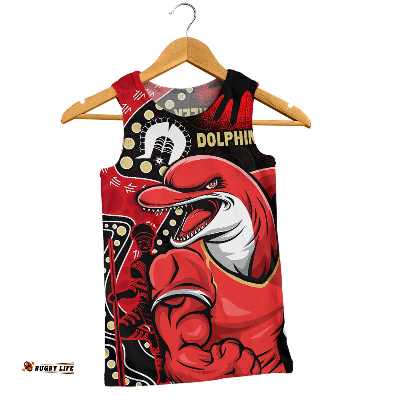 Amazing Aussie Redcliffe Dolphins NAIDOC Indigenous Warrior Spirit Men Tank Top