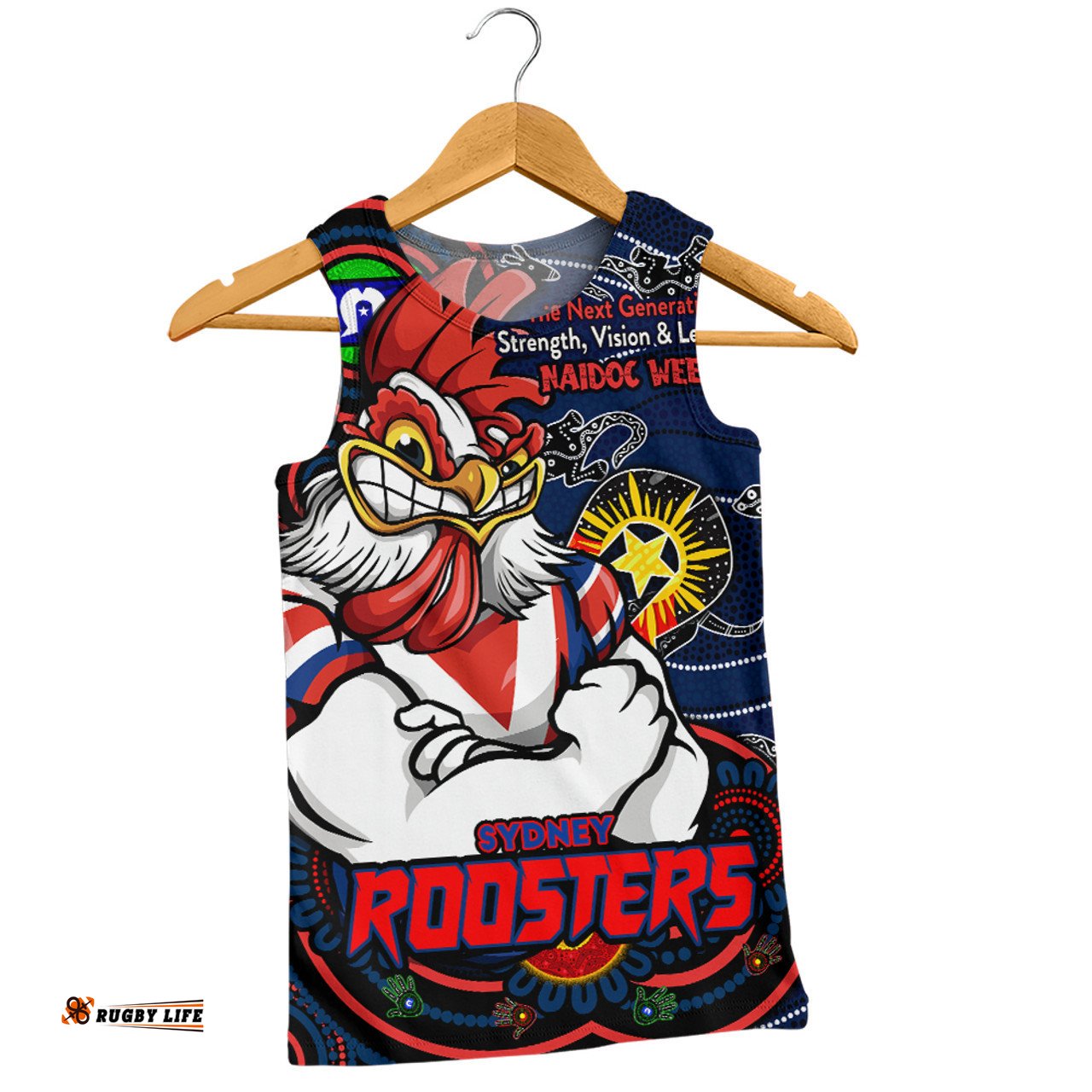 Amazing Aussie Sydney Roosters Spirit Of NAIDOC Series Men Tank Top