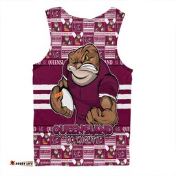 Amazing Aussie Queensland Maroons Champion’s Pride Comic Style Men Tank Top