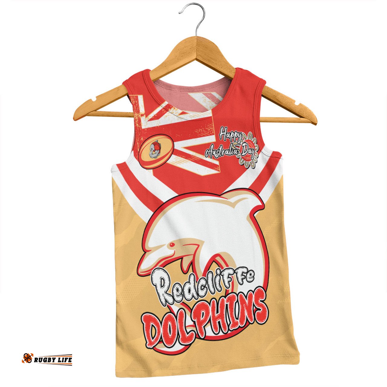 Amazing Aussie Redcliffe Dolphins Happy Australia Day We Are One And Free Men Tank Top