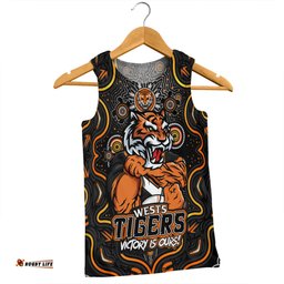 Amazing Aussie Wests Tigers Aboriginal Pattern Inspired Victory Is Ours Men Tank Top
