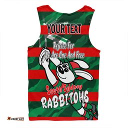 Amazing Aussie South Sydney Rabbitohs Happy Australia Day We Are One And Free Men Tank Top