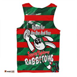 Amazing Aussie South Sydney Rabbitohs Happy Australia Day We Are One And Free Men Tank Top