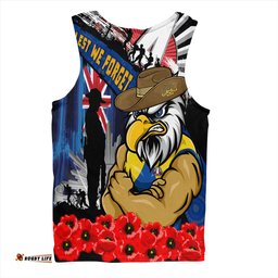 Amazing Aussie West Coast Eagles Anzac Day Honor United In Spirit Men Tank Top