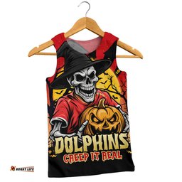 Amazing Aussie Redcliffe Dolphins Dark Moon Rugby Halloween Battle Edition Men Tank Top