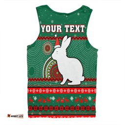Amazing Aussie South Sydney Rabbitohs Custom Ugly Xmas And Aboriginal Patterns For Die Hard Fan Men Tank Top