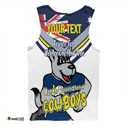 Amazing Aussie North Queensland Cowboys Happy Australia Day We Are One And Free V2 Men Tank Top