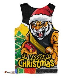 Amazing Aussie Richmond Santa Scoring Touchdown On Christmas Game Day Men Tank Top